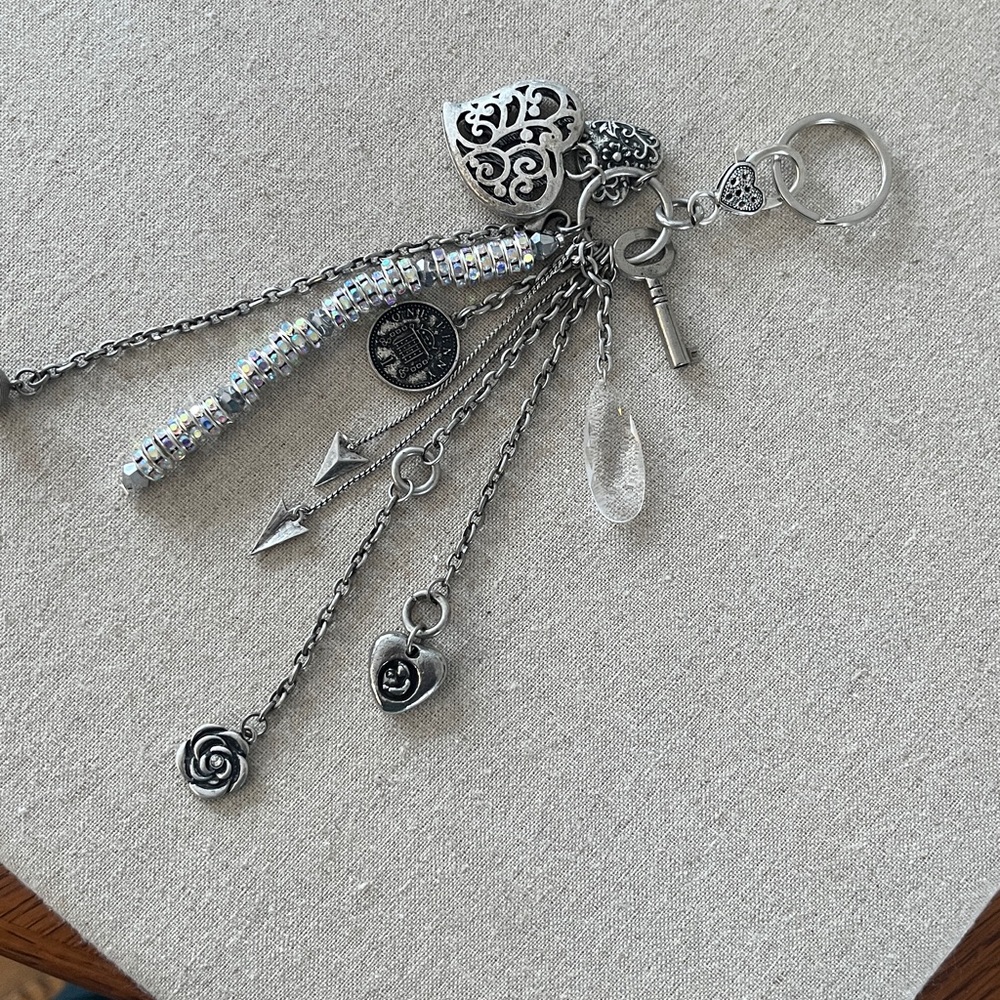 Bag Charm Handmade Silver Family